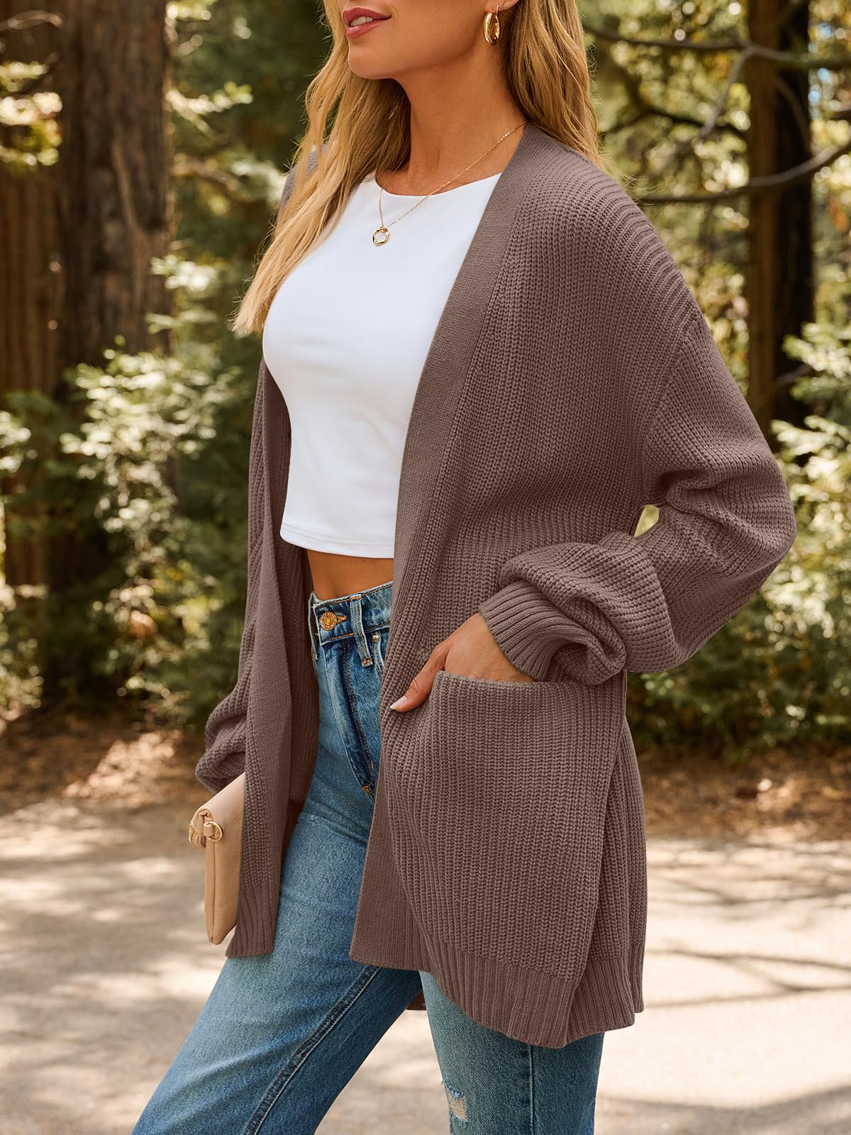 LILLUSORY Womens Cardigan Sweater Fall Fashion Outfits Clothes 2025 Teacher Work Office Old Money Long Oversized Winter Travel Cozy Chunky Knit Winter Essential Business Casual Clothing