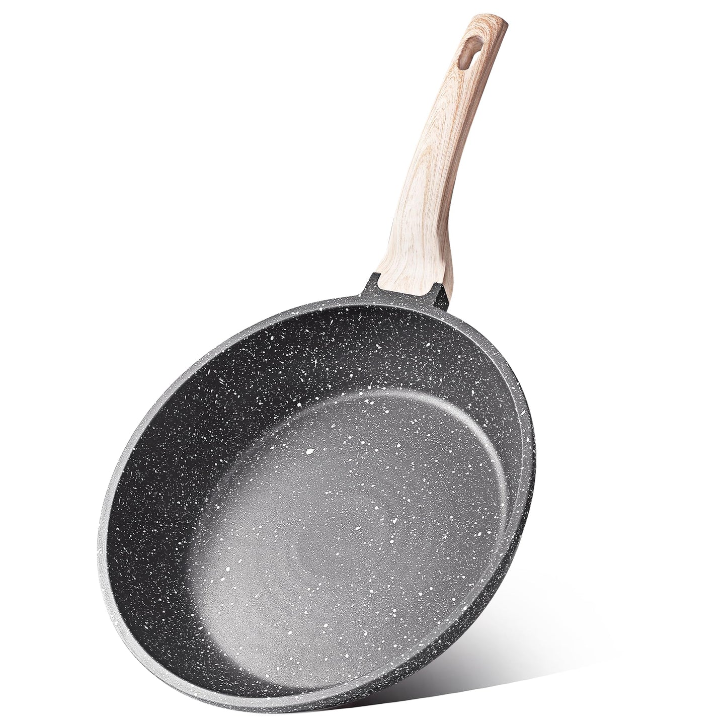 CAROTE Nonstick Frying Pan Skillet,Non Stick Granite Fry Pan Egg Pan Omelet Pans, Stone Cookware Chef's Pan, PFOA Free,Induction Compatible(Classic Granite, 8-Inch)