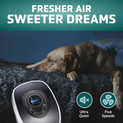 GermGuardian 5-In-1 HEPA Air Purifier for Home, Large Rooms Up To 915 Sq. Ft. with HEPA Pet Air Filter, UV-C Light & Odor Reduction, AC5250PT, 28" Tower, Black