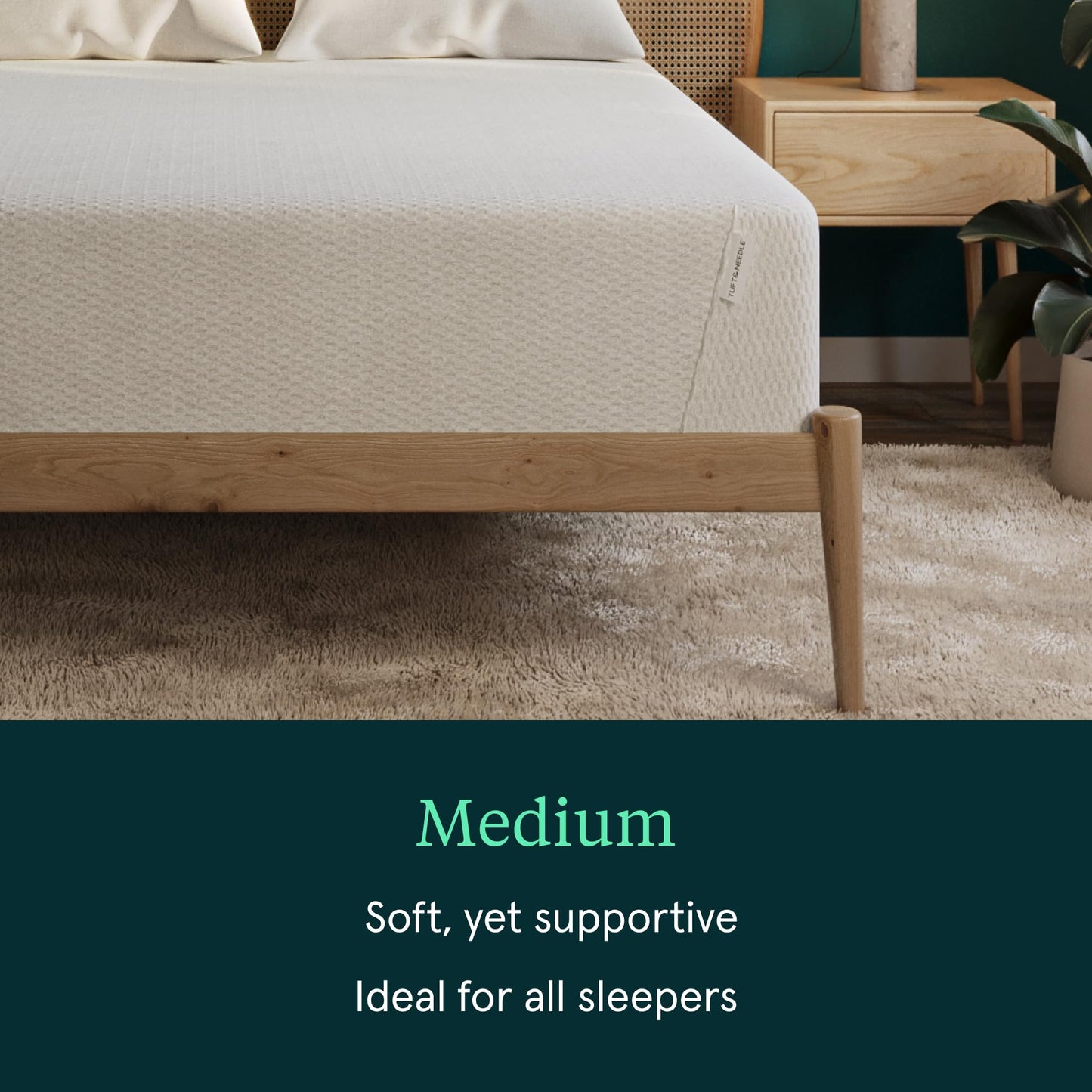 Tuft & Needle Kin Medium Plush 12" Queen Adaptive Foam Mattress in a Box, Cooling Gel, Pressure Relief, Durable Support, 100 Night Trial, Fiberglass Free, CertiPUR-US, 10-Year Limited Warranty