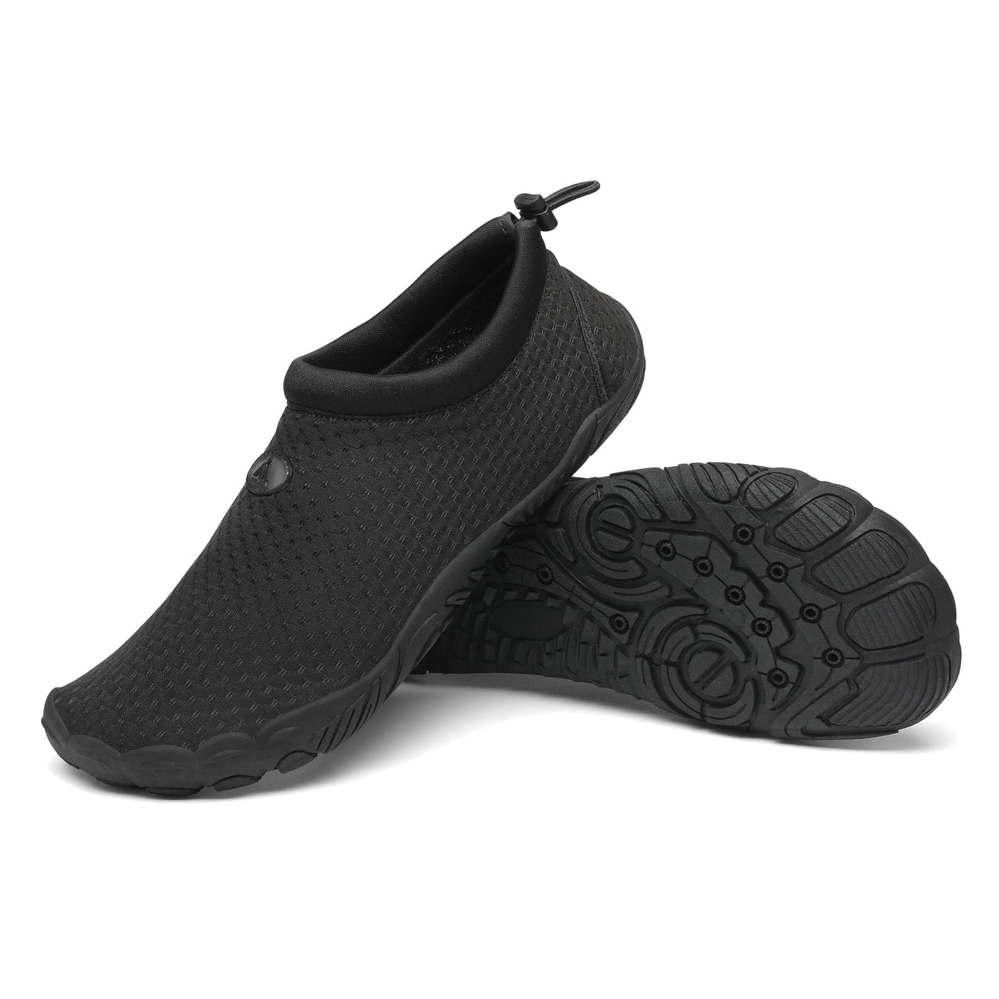 Mishansha Womens Mens Water Shoes Wide Toe Box Swim Beach Barefoot Shoes Quick Dry Non Slip Lividity Black 12.5 Women/10.5 Men