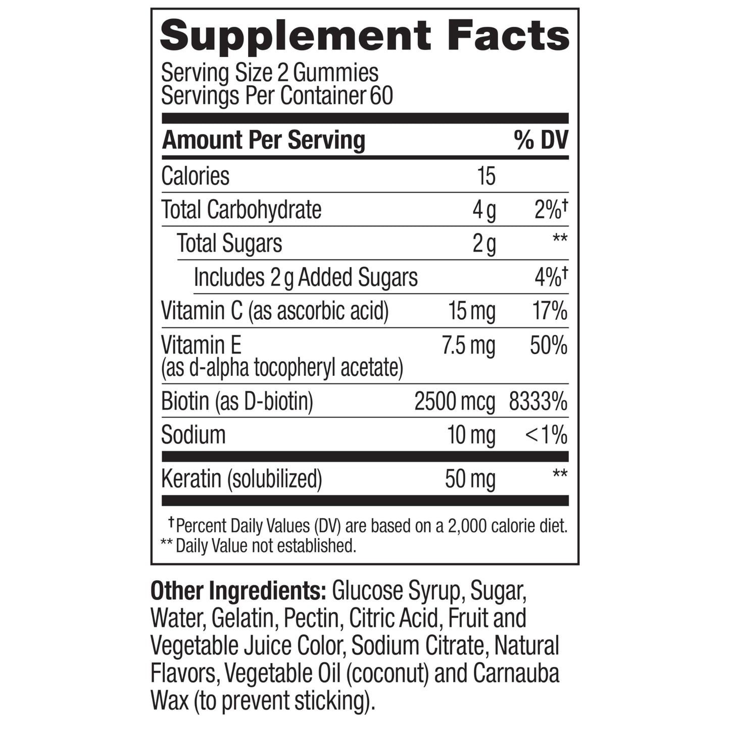 OLLY Undeniable Beauty Gummy, for Healthy Hair, Skin & Nails,* Biotin, Vitamins C & E, Keratin, Chewable Supplement, Grapefruit Flavored, 60 Day Supply - 120 Count