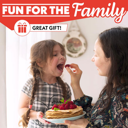 Gourmia 8” Electric Crepe Maker – Nonstick Ceramic Surface, One-Touch Operation, Includes Batter Tray, Compact & Easy to Clean, Crepe, Pancake & Tortilla Maker