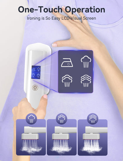 Steamer Iron for Clothes, Portable 2 In 1 Travel Handheld Garment Steamer,20 Minutes of Continuous Steam,100ml Water Tank,Steamer Ironing Gloves,1000W Light Steam Iron for Travel and Home (White)