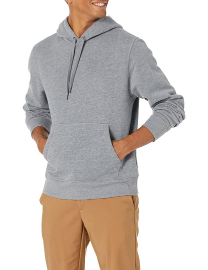 Amazon Essentials Men's Sweatshirt Hoodie, Grey Heather, Medium, Big & Tall Options Available