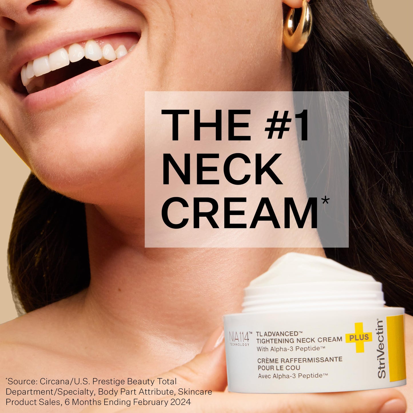 StriVectin Tighten and Lift Advanced Neck Cream PLUS, 3.4 oz for Tightening and Firming Neck and Décolleté Lines, Visibly Reducing Sagging and Crepey Skin for Smooth Healthy Looking Skin