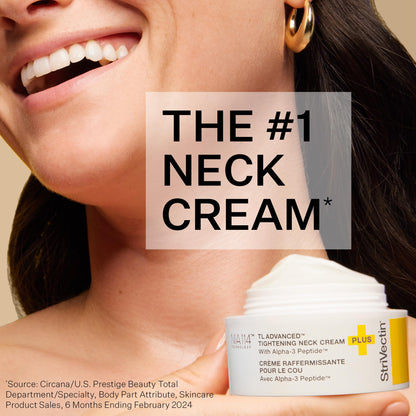 StriVectin Tighten and Lift Advanced Neck Cream PLUS, 3.4 oz for Tightening and Firming Neck and Décolleté Lines, Visibly Reducing Sagging and Crepey Skin for Smooth Healthy Looking Skin