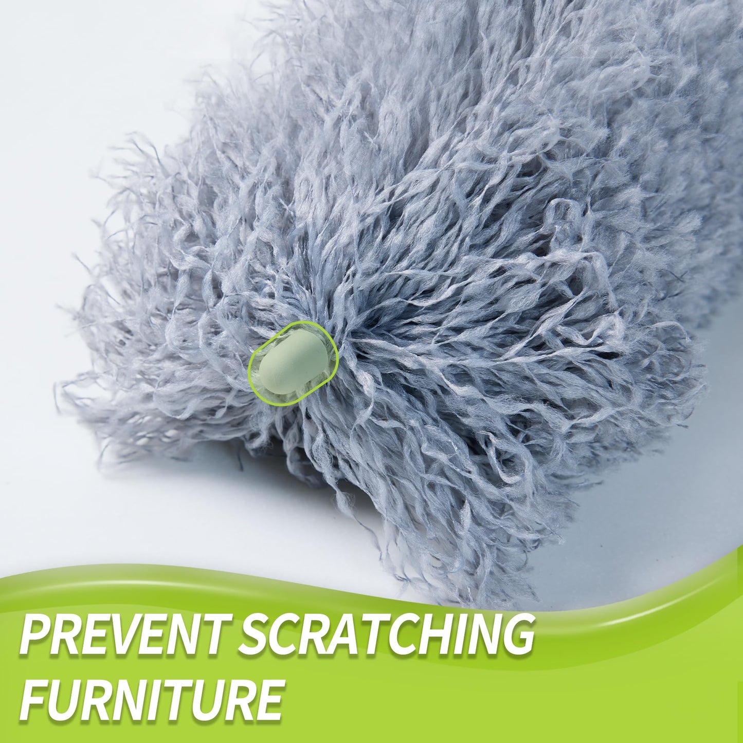 IVYROLL Cobweb Duster with Extension Pole, Spider Web Brush & Ceiling Cleaning Kit, 100" Microfiber Feather Duster Cleaner with Washable Head for Ceiling Fan, Furniture, Home