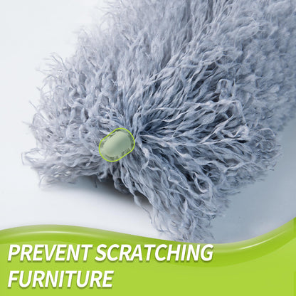 IVYROLL Cobweb Duster with Extension Pole, Spider Web Brush & Ceiling Cleaning Kit, 100" Microfiber Feather Duster Cleaner with Washable Head for Ceiling Fan, Furniture, Home