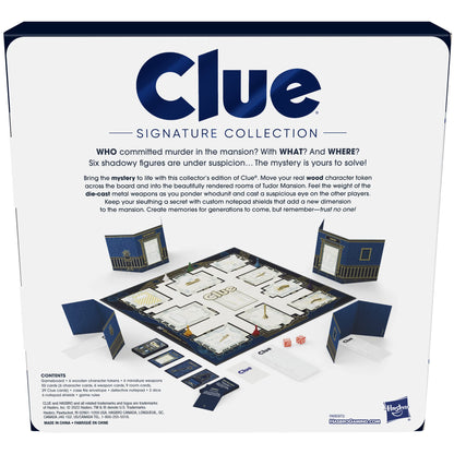 Hasbro Gaming Clue Board Game Signature Collection, Premium Packaging and Components, Family Games for Kids and Adults, Mystery Games for 2 to 6 Players