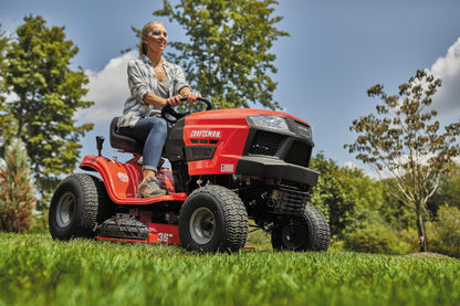 Craftsman 36" Gas Riding Lawn Mower with 11.5 HP* Briggs and Stratton Single-Cylinder Engine, Gas Lawn Tractor with 7-Speed Transmission, Red/Black