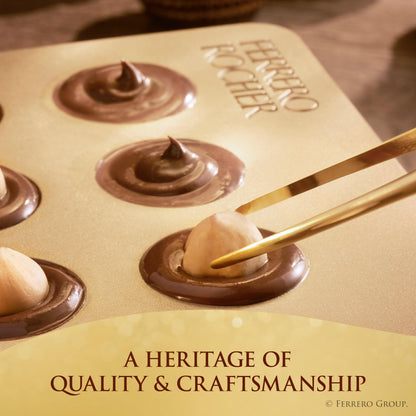 Ferrero Rocher Fine Hazelnut Chocolates, Valentine’s Day Heart Gift Box, 16 Piece Premium Chocolate for Gifting, 7 oz