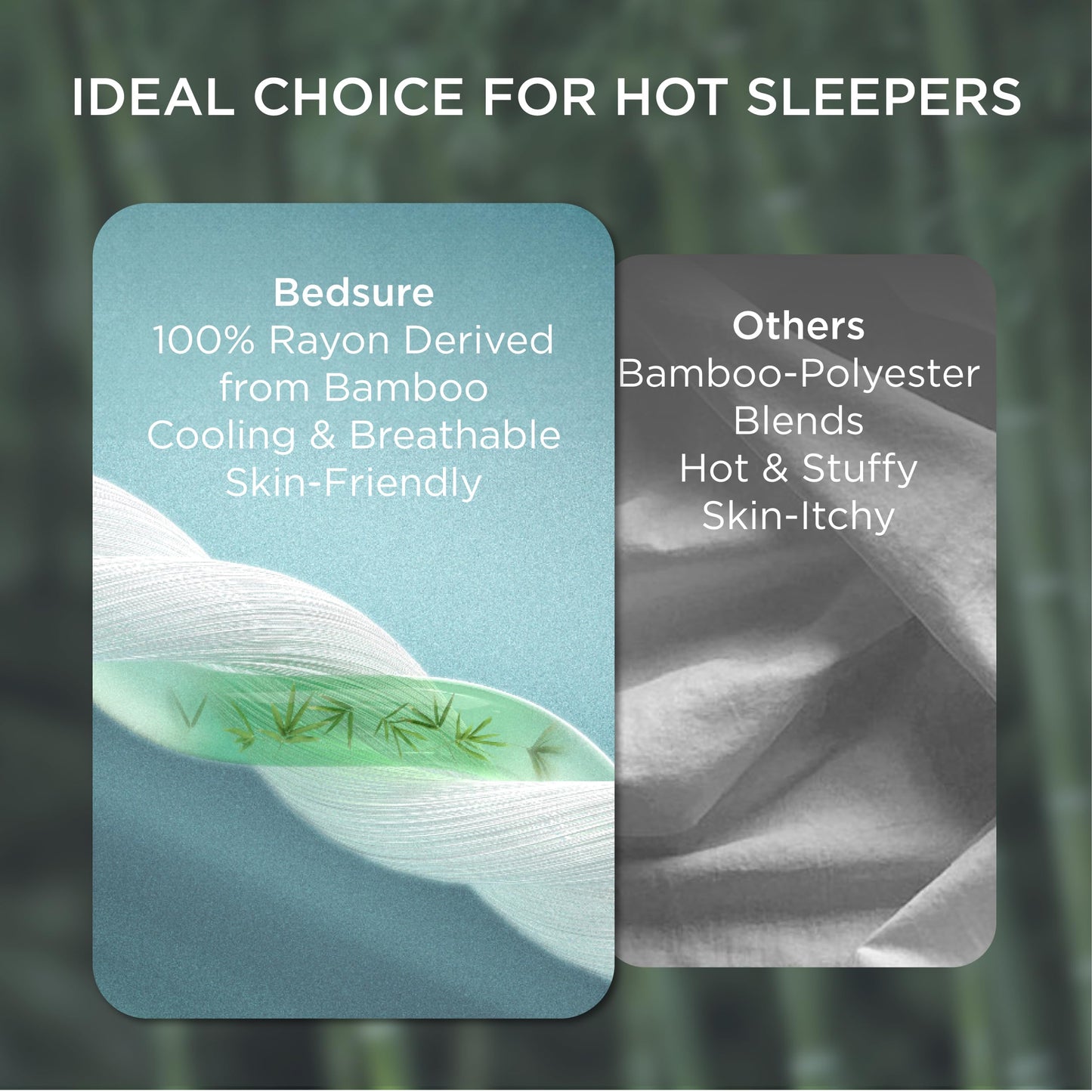 Bedsure Cooling Pillow Cases Queen Size Set of 2, Rayon Derived from Bamboo Cooling Pillowcases for Hot Sleepers, Cool Pillow Covers with Envelope Closure, Gifts for Women Men, Dark Grey, 20x30 Inches