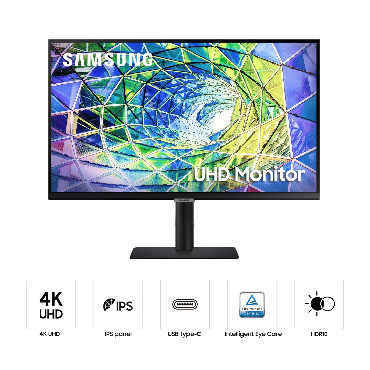 Samsung 27” S80UA 4K UHD IPS HDR10 High Resolution Monitor, USB-C, Eye Saver Mode, Eco Saving Plus, LS27A804UJNXGO, 2025, 3 Year Warranty