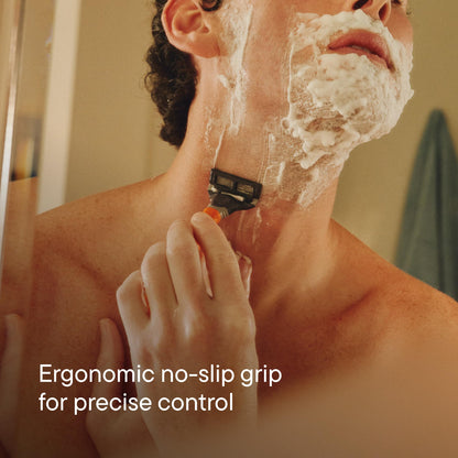 Harry's Shaving Kit for Men - Razor Handle, 5 Razor Blade Refills, Foaming Shave Gel, and Travel Blade Cover - Charcoal