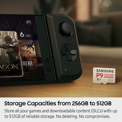 Samsung P9 Express microSD Express Card, 256GB microSDXC Memory Card, Up to 800 MB/s, for Nintendo-Switch ™ 2, (MB MK256T/AM)