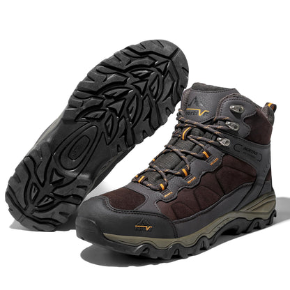 NORTIV 8 Men's Hiking Boots Waterproof Trekking Outdoor Mid Backpacking Mountaineering Shoes Size 10 M US BROWN JS19004M