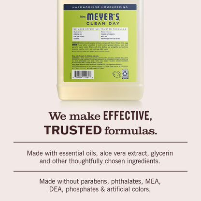 MRS. MEYER'S CLEAN DAY Liquid Dish Soap Refill, Lemon Verbena (48 Fl Oz (Pack of 1))