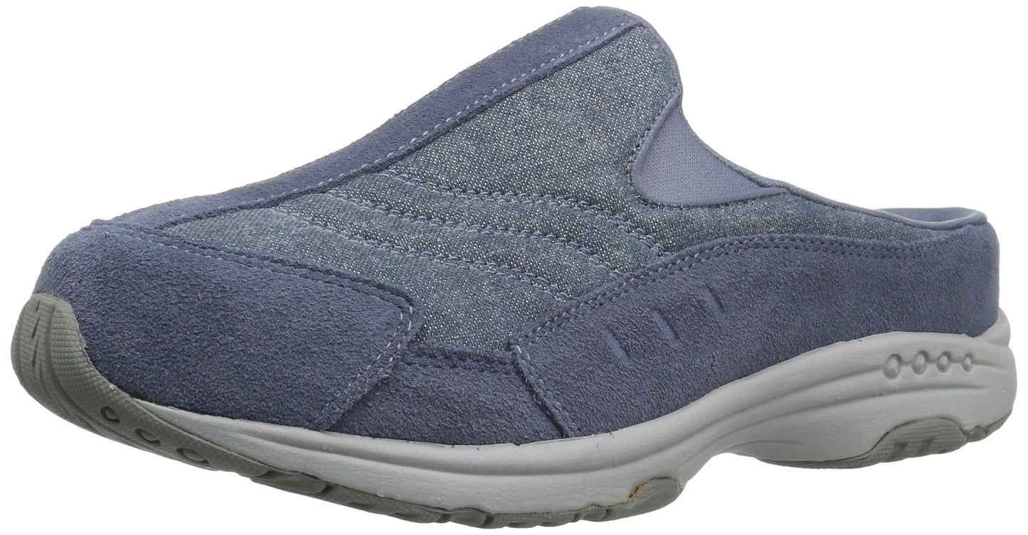 Easy Spirit Women's Traveltime303 Mule, Light Blue-Denim, 6 Wide