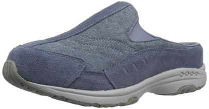 Easy Spirit Women's Traveltime303 Mule, Light Blue-Denim, 6 Wide