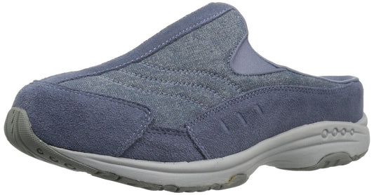 Easy Spirit Women's Traveltime303 Mule, Light Blue-Denim, 6 Wide