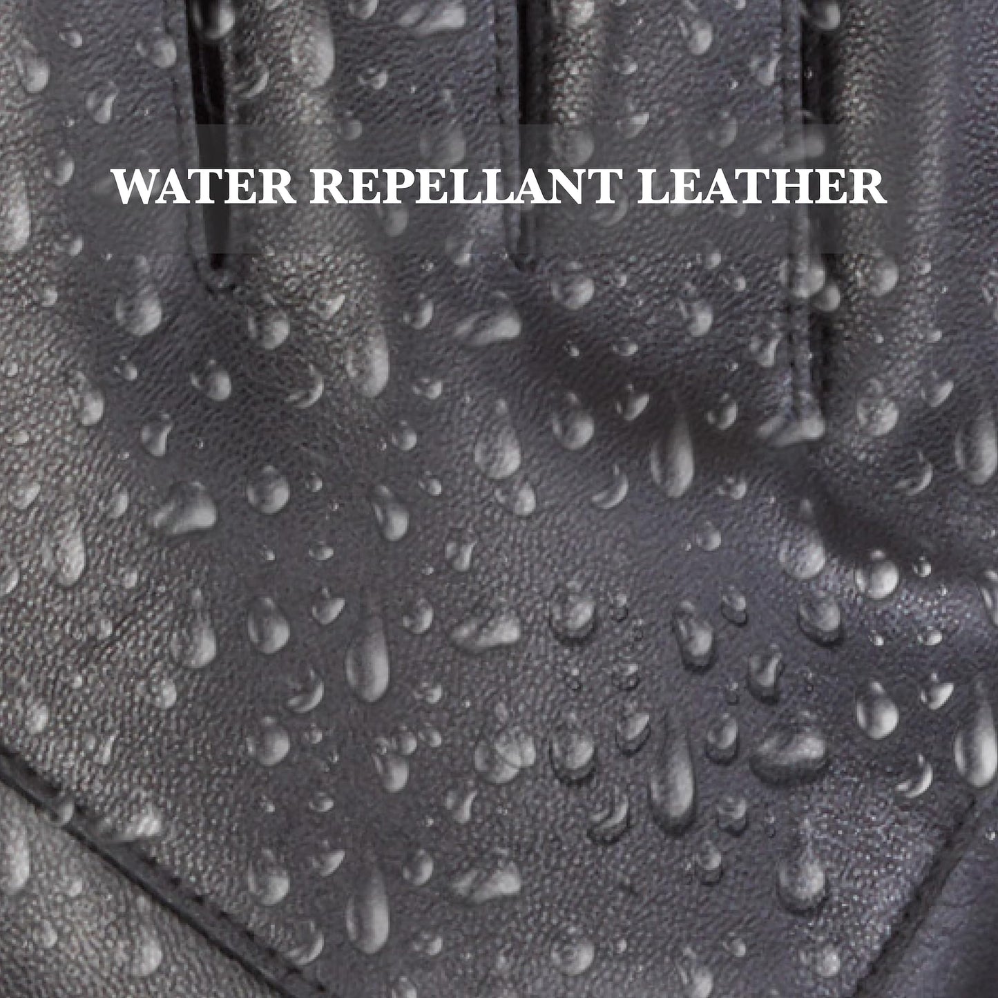 Isotoner Water Repellent Leather Gloves for Men – Water Repellent, Touchscreen, Fleece Lining, Stylish & Practical, Black, Large