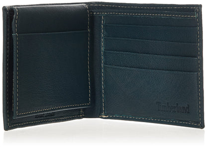 Timberland Men's Leather Wallet With Attached Flip Pocket, Navy (Blix), One Size