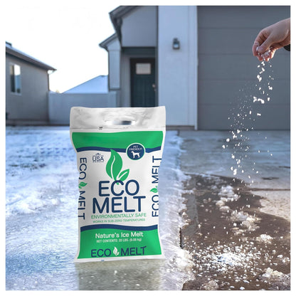 Snow Joe Eco Melt Premium Pet-Safe Ice Melt – Fast-Acting, Concrete Safe, Low-Tracking Deicer with Liquid Heat, Works to -25°F