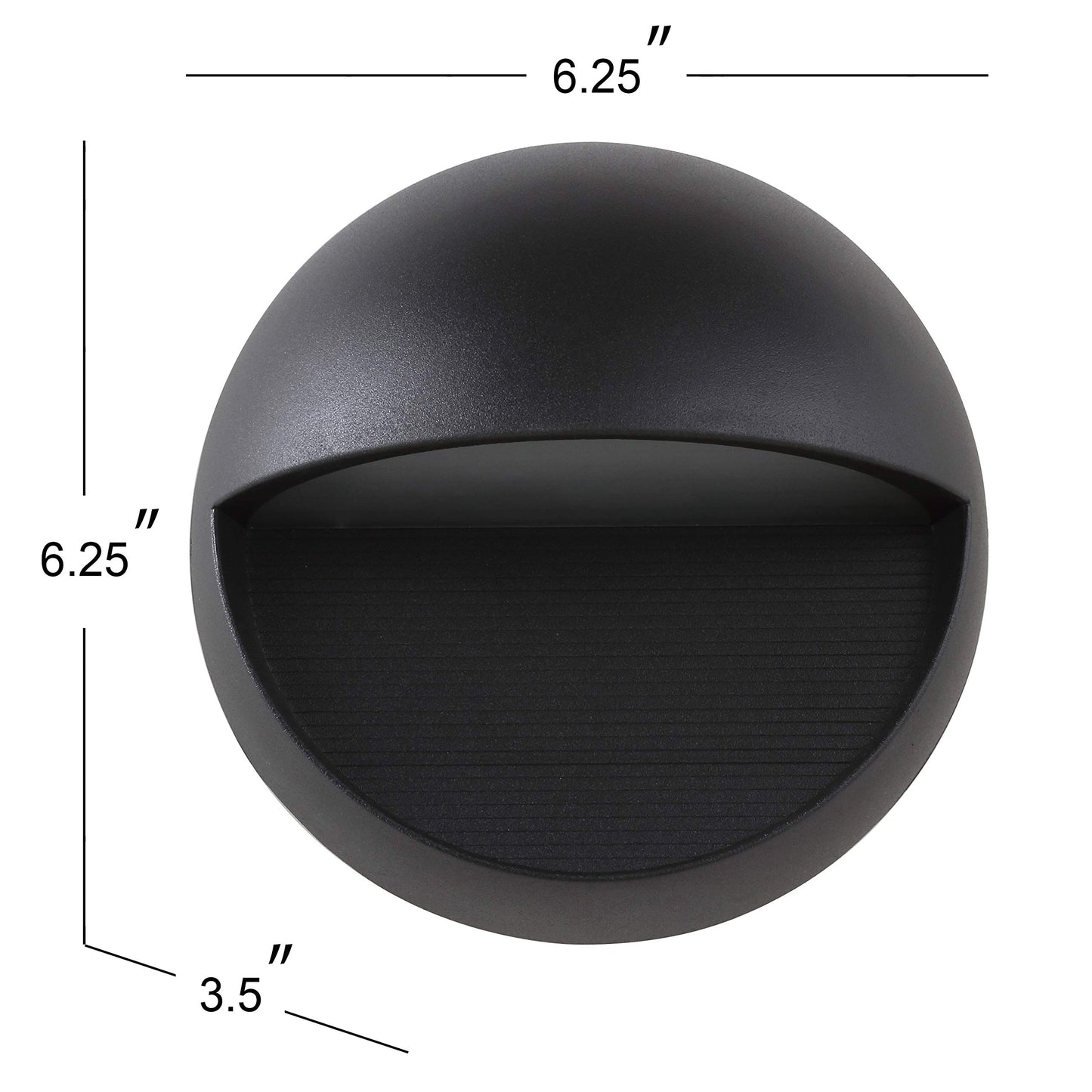 JONATHAN Y JYL7441A Orbe 6.25" Outdoor Metal/Glass Integrated LED Sconce Contemporary Modern Scandinavian 3000K LED Bulbs Included Porch Patio Yard Garage Doorway Entryway, Black