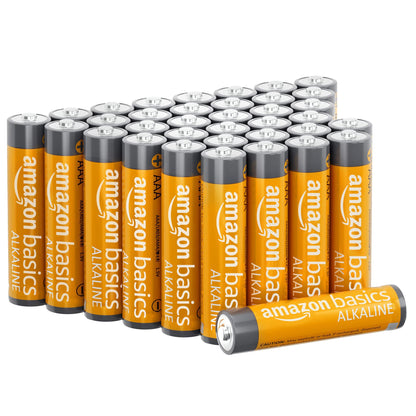 Amazon Basics 36 Count (Pack of 1) AAA High-Performance Alkaline Batteries, 10-Year Shelf Life, Easy to Open Value Pack