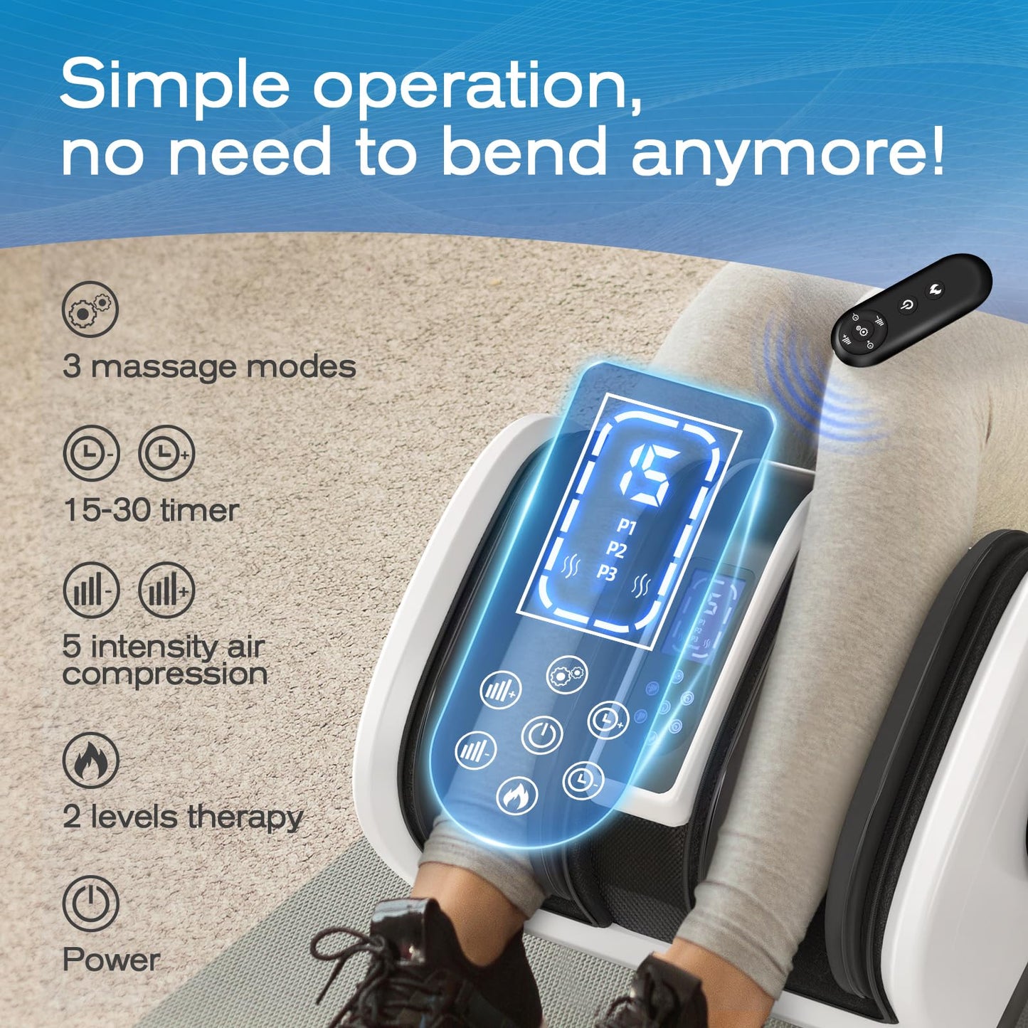 TISSCARE Foot Massager with Heat: Shiatsu Foot Massager for Plantar Fasciitis,Neuropathy, Circulation and Pain Relief for Foot Calf Gifts for Women and Men