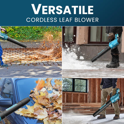 Leaf Blower Cordless, 580CFM/160MPH & 3 Speed Levels, Electric Cordless Leaf Blower with 2 * 4.0Ah Battery Powered, Blowers for Lawn Care, Blower with Extension Nozzle