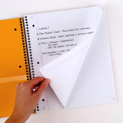 Five Star Spiral Notebook + Study App, 3 Pack, 3 Subject, College Ruled Paper, Fights Ink Bleed, Water Resistant Cover, 8-1/2" x 11", 150 Sheets, Black, White, Purple (820192)