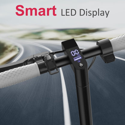 VOLPAM Electric Scooter, 350W/500W Motor, Max 21-28 Miles Range, 19/21 Mph Top Speed, 8.5''/10'' Tires, Dual Braking, Kick Scooter, 2 Wheels and Height Handlebars (10.5Ah-23Miles-350W)