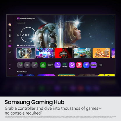 Samsung 43-Inch Class Crystal UHD U8000F 4K Smart TV (2025 Model) Endless Free Content, Crystal Processor 4K, MetalStream Design, Knox Security, Alexa Built-in