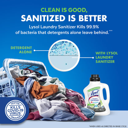Lysol Sport Laundry Sanitizer Additive, Sanitizing Liquid for Gym Clothes and Activewear, Eliminates Odor Causing Bacteria, 90oz