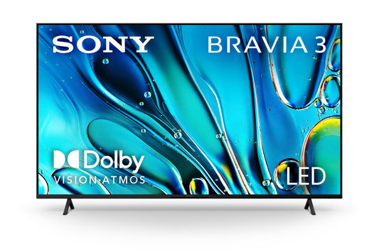 Sony 55-Inch 4K Ultra HD BRAVIA 3 LED Smart TV with Google TV, LED Flat Screen, Dolby Vision HDR, Google TV, Exclusive PS5 Features, (K-55S30)