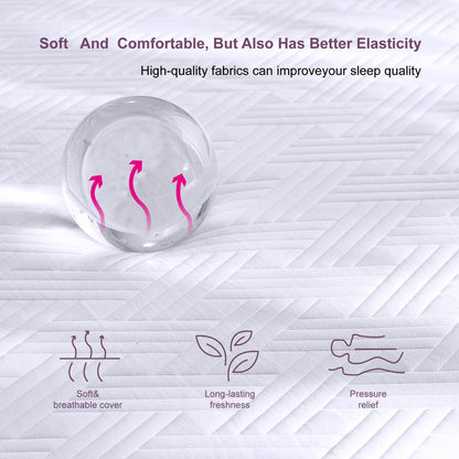 KOPEECHO Twin Size Mattress, 6 Inch Gel Memory Foam Mattresses, Medium Firm for Cool Sleeping, Pressure Relief, Easily Replaceable,CertiPUR-US Certified Colchón in a Box