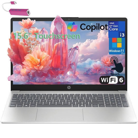 HP Touchscreen Laptop Computer for College Student Home Study & Business, 32GB RAM, 1TB PCIe SSD, 13th Gen Intel Core (Beat i5-1155G7), 15.6", WiFi 6, HDMI, Windows 11 Pro, Tichang Type-C HUB