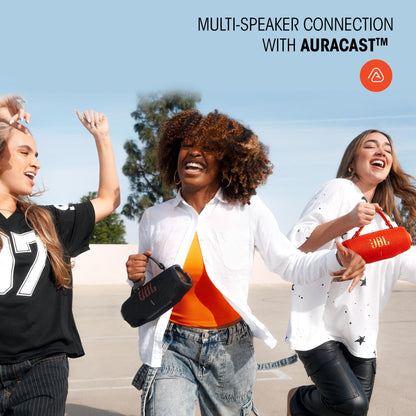 JBL Charge 6 - Portable Waterproof & Drop-Proof Bluetooth Speaker, Bold Pro Sound with AI Sound Boost, 28Hrs of Playtime, Built-in powerbank & Comes with a Sturdy/Removable Carrying Strap (Black)