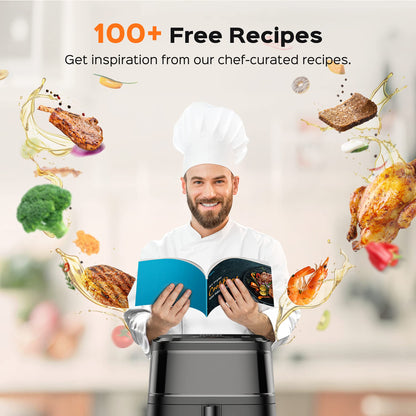 Dreo Air Fryer Pro Max, 6.8QT, 11-in-1 Digital Air Fryer Oven Cooker with Visible Window, 100 Recipes, Supports Customerizable Cooking, 100℉ to 450℉, LED Touchscreen, Easy to Clean, Shake Reminder