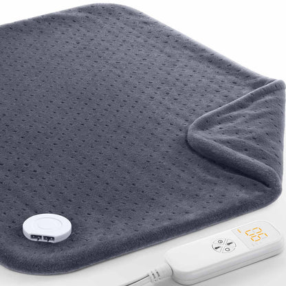 Heating Pad for Back Pain & Cramps, 24"x 20" Electric Heating Pad for Shoulder, Neck, Cramp, Menstrual Pain, Christmas Gifts for Women Men Mom Dad, Auto-Off, Machine Washable, Moist/Dry Heat pad, Gray