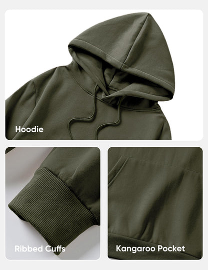 JMIERR Fall Sweatshirts for Mens Comfy Simple Plain Drawstring Hoodies Collar Fleece Long Sleeve with Pockets Hooded Pullovers Casual Loose Fit Shirts Cotton Sweater, US43(L), Green