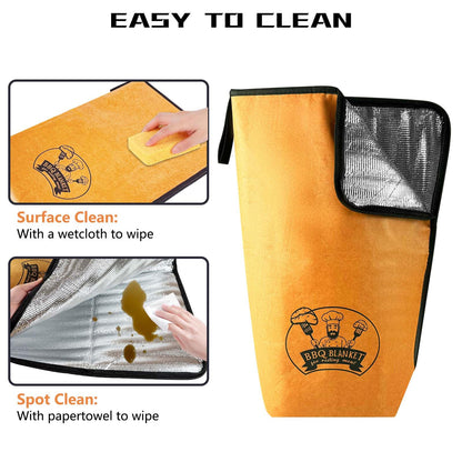 Stocking Stuffers BBQ Blanket for Resting Meat, 21" Insulated Brisket Bag Keeps Meat Warm | Gifts for Men & Birthday Gift for Dad | Leak-Proof Easy-Clean Smoker Bag (Kraft Brown)