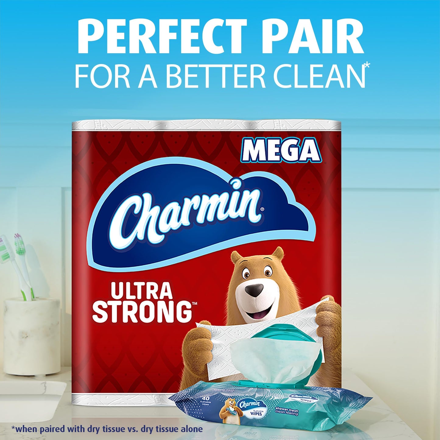 Charmin Flushable Wipes, 160 Total Wipes (4 Packs of 40)