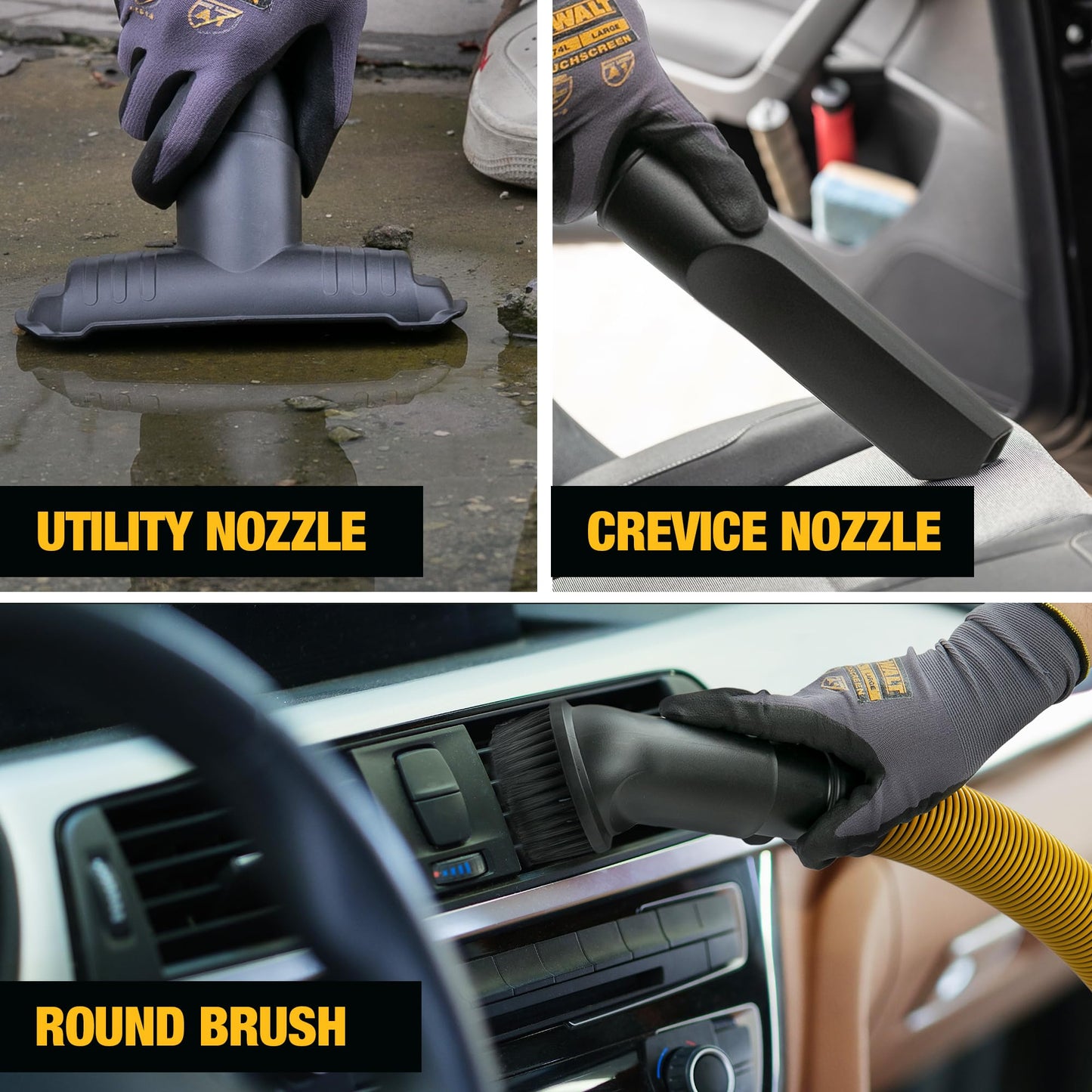 DEWALT 5 Gallon 4 HP STEALTHSONIC Shop Vacuum Wet and Dry DXV05S-QTB Ultra Quiet Stainless Steel Wet/Dry Vacuum Cleaner with Powerful Suction for Garage, Jobsite, and Workshop