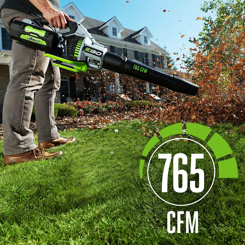 EGO Power+ LB7654 56-Volt 765 CFM Brushless Cordless Leaf Blower, 5.0Ah Battery, 320W Charger Included Plus Extra BA1400T 2.5Ah Battery