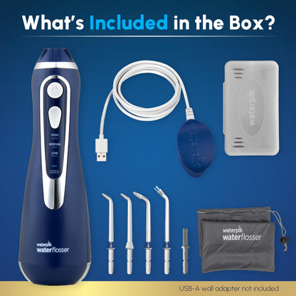 Waterpik Cordless Advanced Portable Water Flosser, Rechargeable, Blue