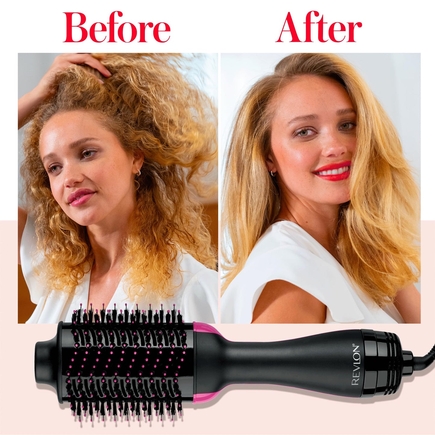 REVLON One-Step Volumizer Hair Dryer and Styler | Now with Improved Motor, Less Frizz, More Shine and Less Heat Damage for Salon-Style Blowouts | Amazon Exclusive (Black)