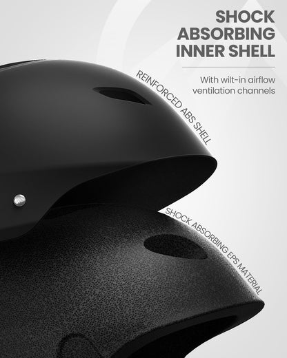 OutdoorMaster Kelvin Ski Helmet - Snowboard Helmet for Men, Women & Youth (Black,M)